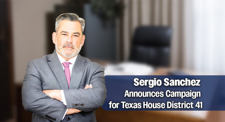 Sergio Sanchez Announces Bid for Texas House District 41