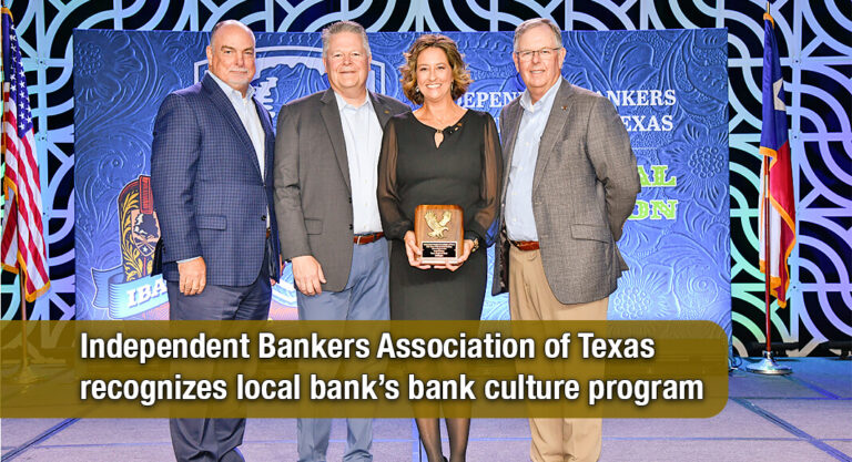 Texas Regional Bank Wins Statewide Best of Community Banking Award