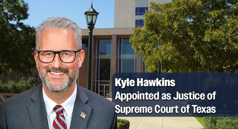 Abbott Appoints Hawkins as Justice of The Supreme Court of Texas