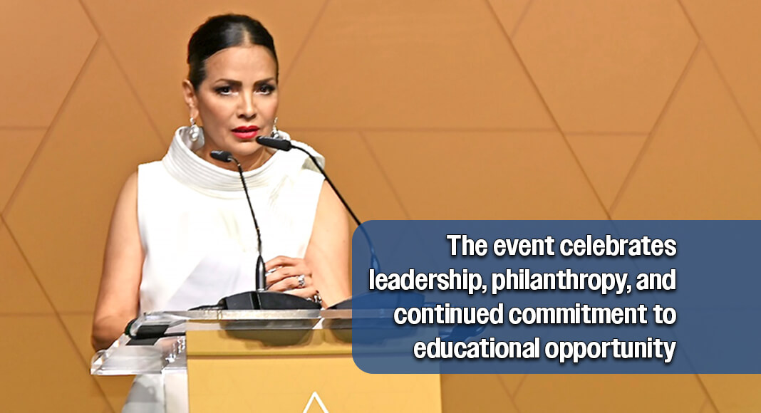 South Texas College Foundation President Laura Warren delivers an inspiring address during the 3rd Annual STC Foundation Gala at the Mission Event Center, emphasizing legacy, compassion, and the Foundation’s commitment to expanding educational opportunities across the Rio Grande Valley. Photo By Roberto Hugo González