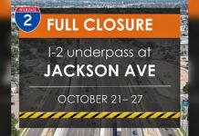 TRAFFIC ALERT: Temporary Closure of the Jackson Avenue Underpass At I-2