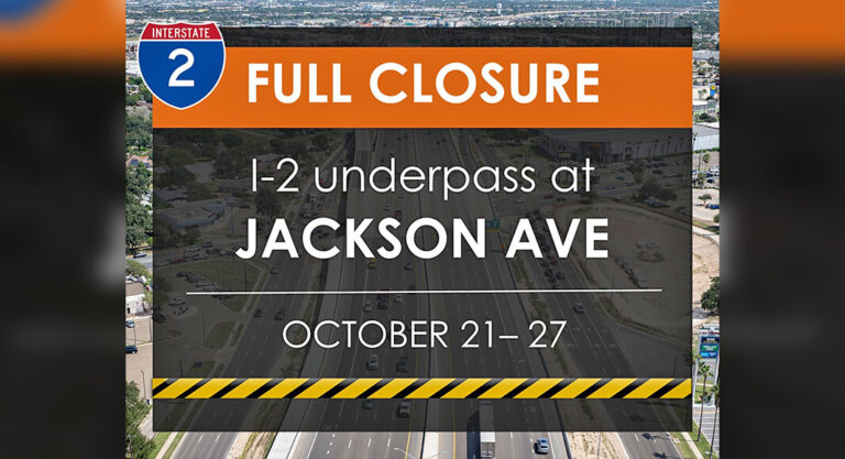 TRAFFIC ALERT: Temporary Closure of the Jackson Avenue Underpass At I-2