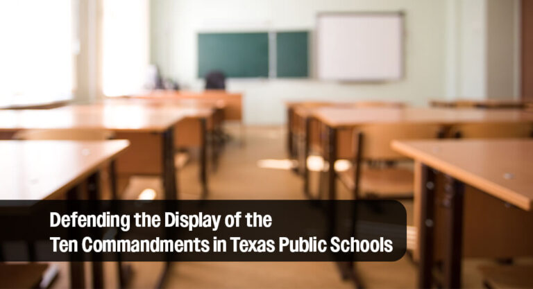 Pax­ton to Defend the Dis­play of the Ten Com­mand­ments in Texas Pub­lic Schools Before Fifth Circuit