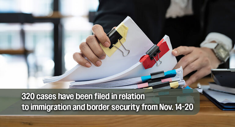 Southern District Charges 320 Individuals in Border Security-Related Cases This Week
