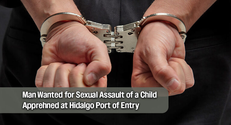 Hidalgo CBP Officers Apprehend Man Wanted for Sexual Assault of a Child