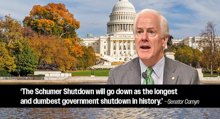 Cornyn Statement on Senate Vote to Finally End the Schumer Shutdown
