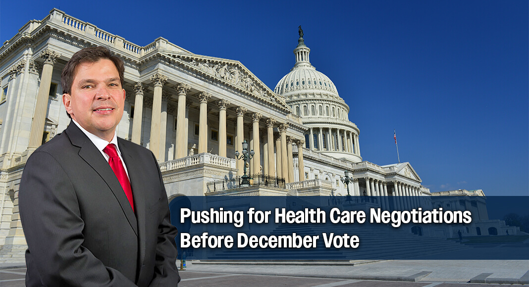 After Republican Senate leadership promised a December vote to address expiring Affordable Care Act (ACA) tax credits, Congressman Vicente Gonzalez (TX-34) and a bipartisan group of his colleagues requested that Senate Majority Leader John Thune and Minority Leader Chuck Schumer work with House lawmakers to craft a comprehensive and bipartisan health care proposal. Image for illustration purposes