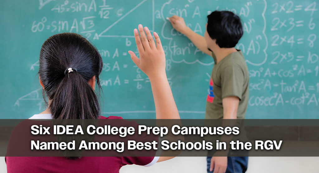 IDEA Public Schools in the Rio Grande Valley is proud to announce that six of its college preparatory schools have been recognized among the top schools in the region according to the CHILDREN AT RISK 24-25 School rankings. Image for illustration purposes