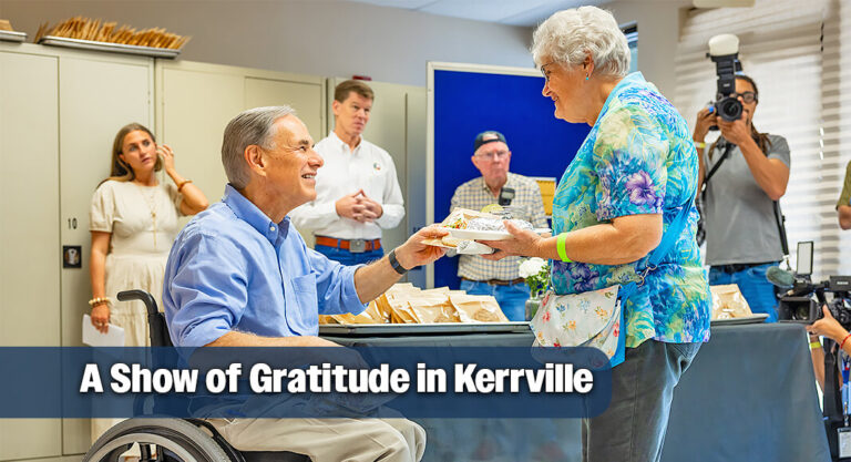 Governor Serves Meals At Kerrville Volunteer Gratitude Luncheon
