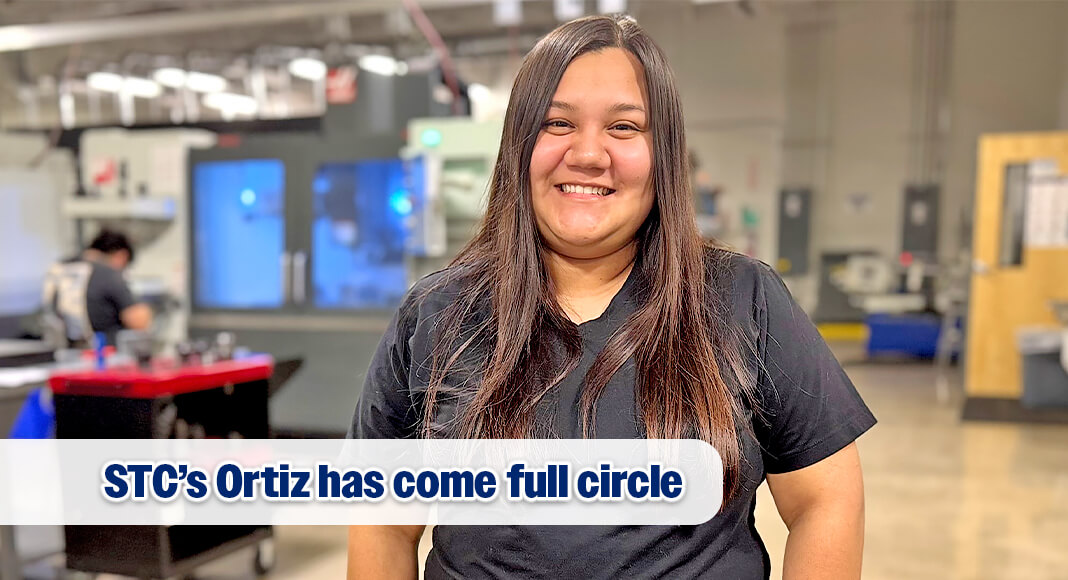 Growing up among factories in southeastern Mexico, South Texas College Advanced Manufacturing Technology (AMT) student Vanessa Ortiz said her experiences early on in manufacturing developed into a promising career she hopes will inspire more young women to follow. STC image
