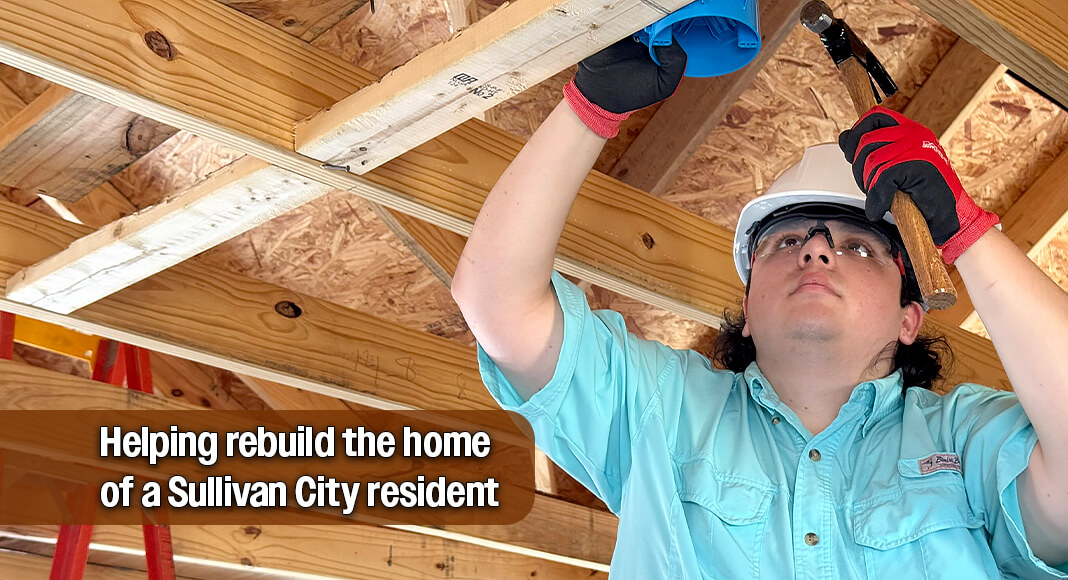 South Texas College Electrician Technology students are earning hands-on experience as they help rebuild the home of a Sullivan City resident who lost everything in a recent fire. STC image