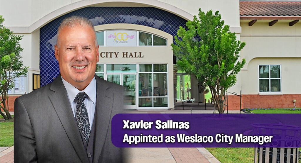 Mr. Salinas brings more than 30 years of public sector leadership to the role, with extensive experience in municipal operations, public education, and organizational management.  Courtesy image. City Hall image: TBB File Photo by Roberto Hugo Gonzalez