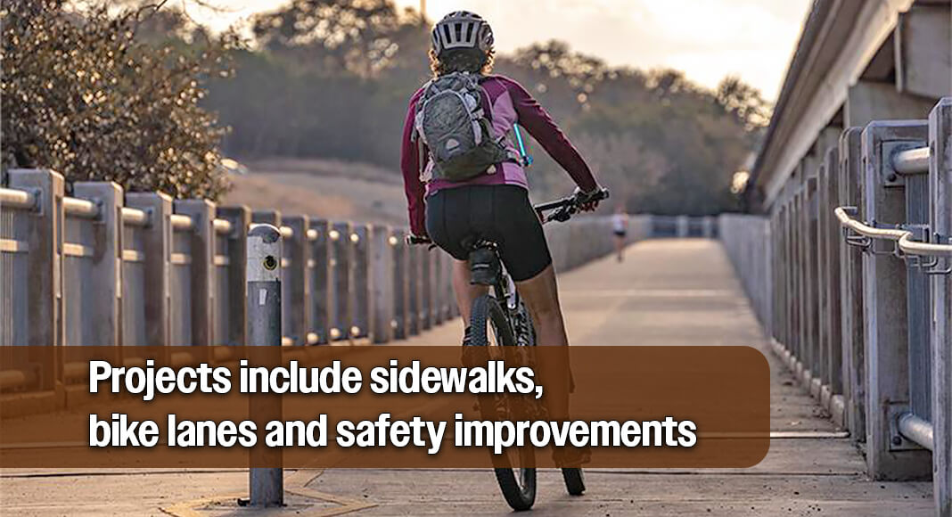 The Texas Transportation Commission has approved more than $284.8 million for bicycle and pedestrian infrastructure that will help improve safety, mobility, access and quality of life for people across the state. Image courtesy of TxDOT