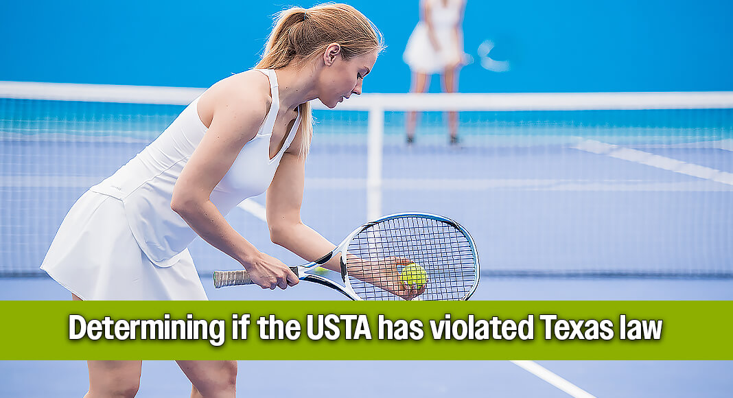 Attorney General Ken Paxton issued a Civil Investigative Demand (“CID”) to the United States Tennis Association (“USTA”) Texas league as part of his investigation to determine if the organization has violated Texas law by allowing biological males to participate in women’s matches. Image for illustration purposes