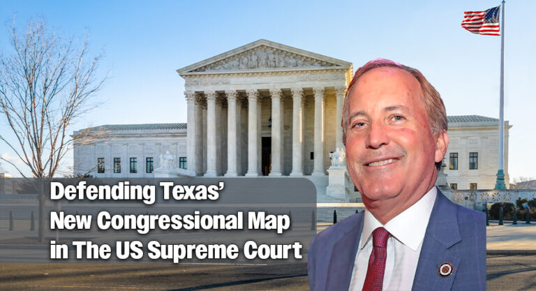 Paxton Files Appeal in SCOTUS to Defend Texas’ New Congressional Map