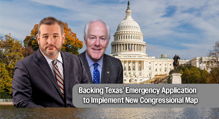 Cornyn, Cruz File Amicus Brief Backing Texas’ Emergency Application to Implement New Congressional Map