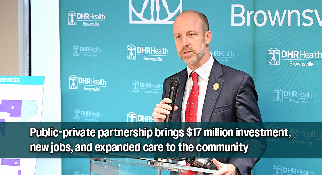 Brownsville Mayor John Cowen Jr. welcomes DHR Health’s multimillion-dollar hospital expansion, highlighting a public-private partnership aimed at expanding healthcare services, creating high-paying jobs, and strengthening the city’s growing medical sector. Photo by Noah Mangum González / Mega Doctor News