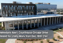 Temporary Closure of New Courthouse Circular Drive Due to Utility Work
