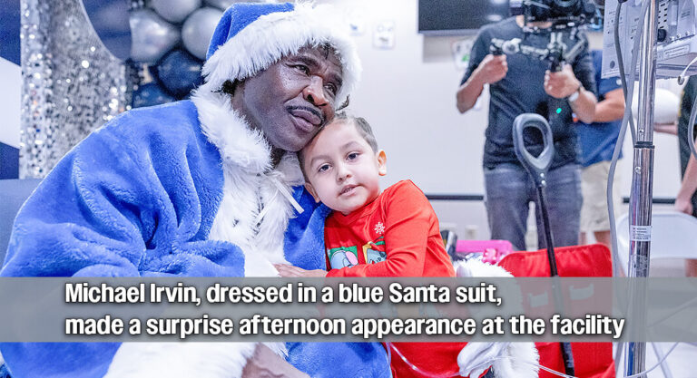 Dallas Cowboys Legend Michael Irvin Visits With STHS Children’s Patients and Families