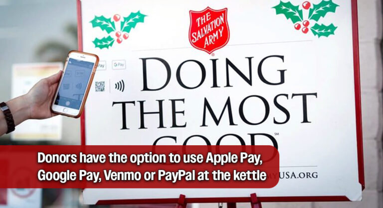 Digital Donations Available at The Salvation Army Red Kettles 