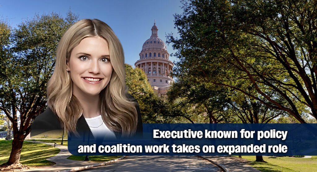 Megan Mauro, Executive Vice President & Chief of Staff at the Texas Association of Business, is now serving as Interim President & CEO. Image used under fair use for news reporting; all rights remain with the original copyright holder. Bgd for illustration purposes