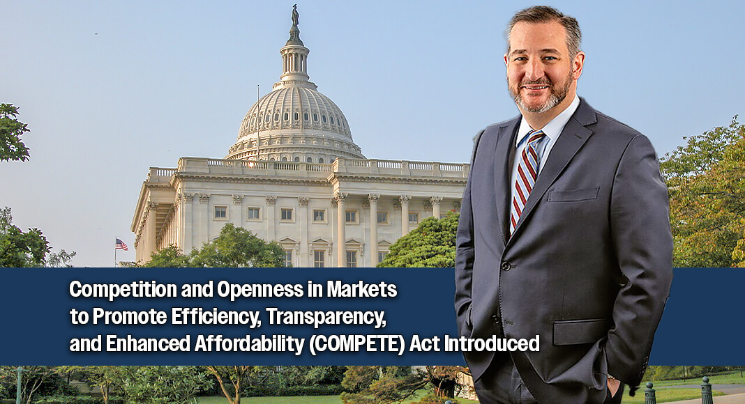 U.S. Sens. Ted Cruz (R-Texas) and Ted Budd (R-N.C.) introduced the Competition and Openness in Markets to Promote Efficiency, Transparency, and Enhanced Affordability (COMPETE) Act. Image for illustration purposes