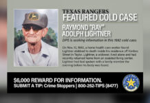 Texas Rangers Seek Tips in Murder of Williamson Co. Senior