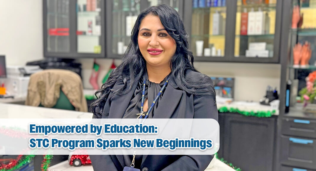 Born and raised in in Bosnia and Herzegovina, South Texas College Cosmetology faculty member Minela Jaime said she arrived with limited English, limited resources and no roadmap for how to rebuild her life. Now as part of STC’s graduating class on Dec. 13, Jaime said she wants her journey to stand as a powerful message to anyone who has ever wondered if they could rise above their circumstances. STC image