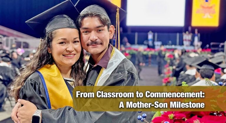 Mom, Son Duo Graduate from STC Together