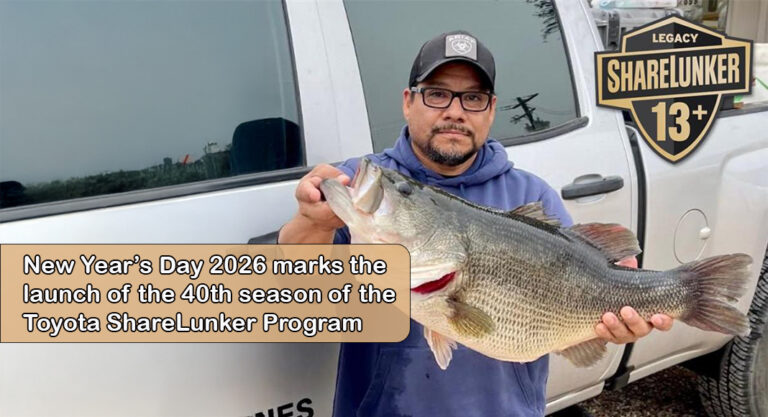 Toyota ShareLunker Program Launches 40th Anniversary Season on New Year’s Day 
