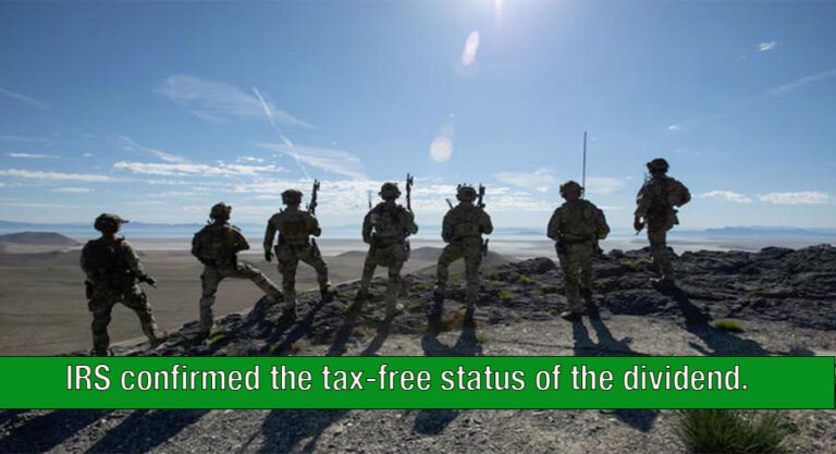 $1,776 ‘Warrior Dividend’ Tax-Free, IRS Confirms