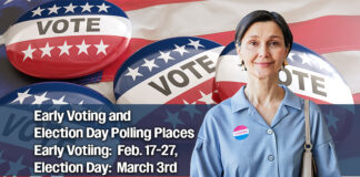 March 3rd Election Early Voting and Election Day Polling Places