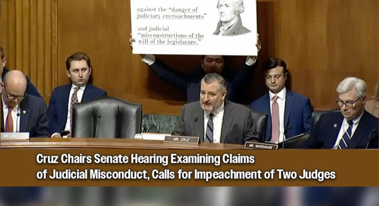 Senate Hearing Targets Alleged Judicial Misconduct