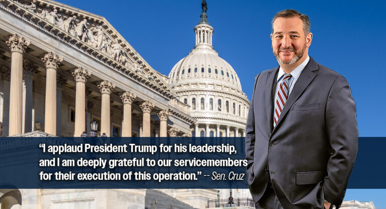 Sen. Cruz Speaks on U.S. Strikes in Venezuela and the Capture of Nicolás Maduro