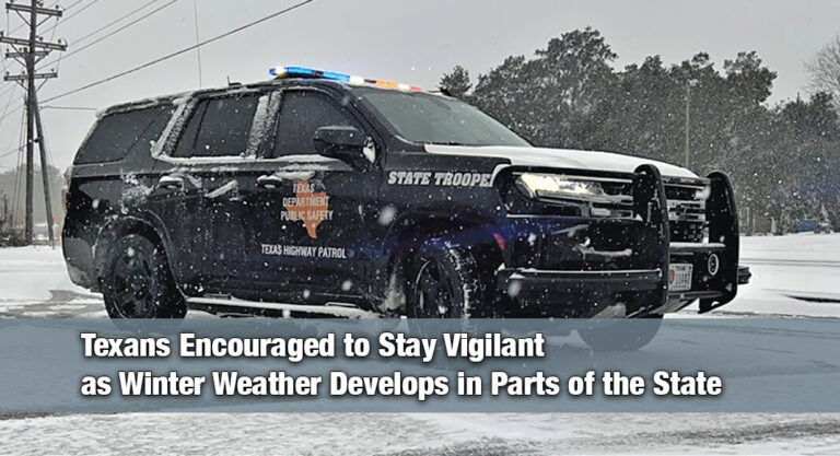 DPS Urges Texans to Prepare as Winter Weather Approaches Parts of the State