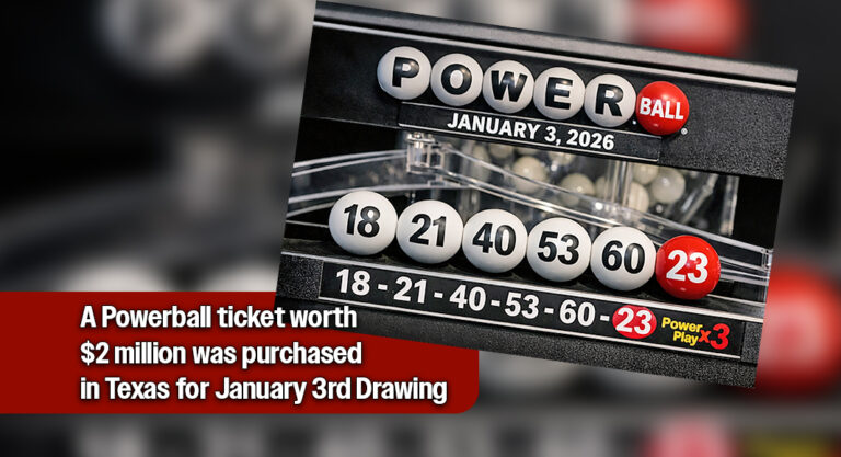 Texas Powerball Ticket Wins $2 Million After Power Play Doubles Prize