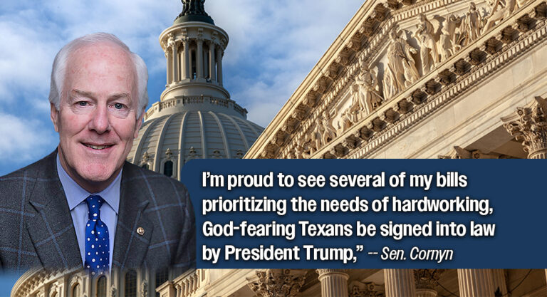 Cornyn Marks 2025 Legislative Wins
