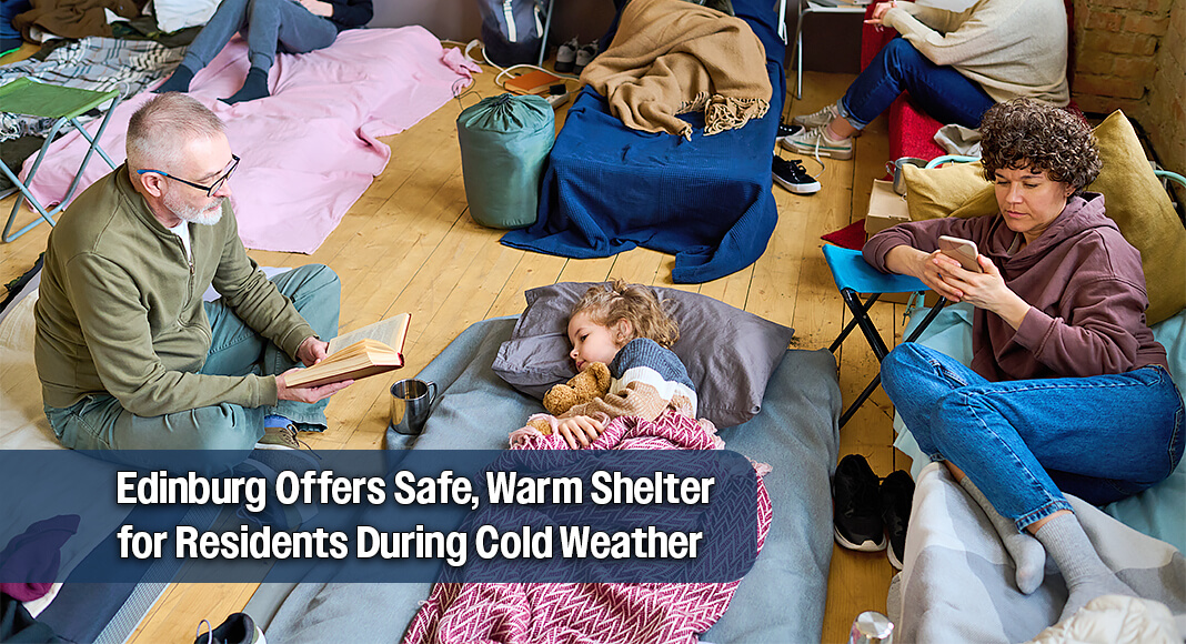 As a proactive measure to support the community during the impending cold blast, the City of Edinburg will be opening a Warming Center at the Dustin Michael Sekula Memorial Library, located at 1906 S. Closner Blvd. Image for illustration purposes