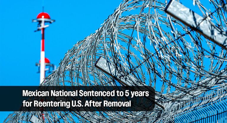 Man with Prior Felony Convictions Receives 60‑Month Sentence for Reentering U.S