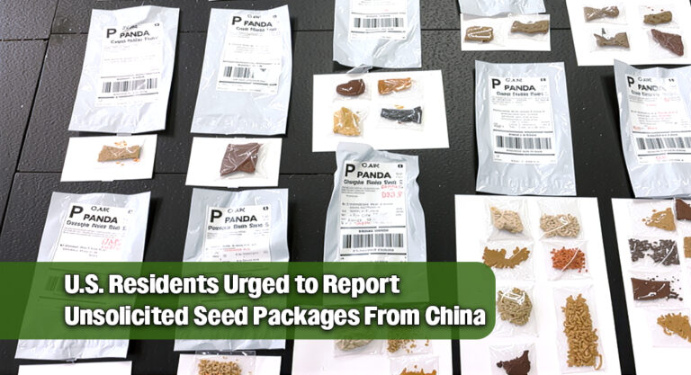 China-Linked to Suspicious Seed Packages Sent to U.S. Homes