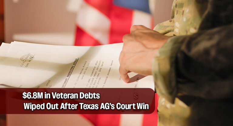 Paxton Secures $6.8M in Debt Forgiveness for  Disabled Veterans