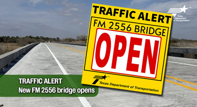 TRAFFIC ALERT- New $7.9M FM 2556 Bridge Opens