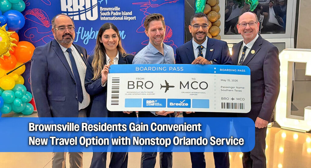 Brownsville Airport Adds New Nonstop Service to Orlando via Breeze Airways