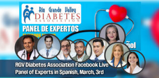 Rio Grande Valley Diabetes Association Facebook Live Panel of Experts in Spanish, March, 3rd