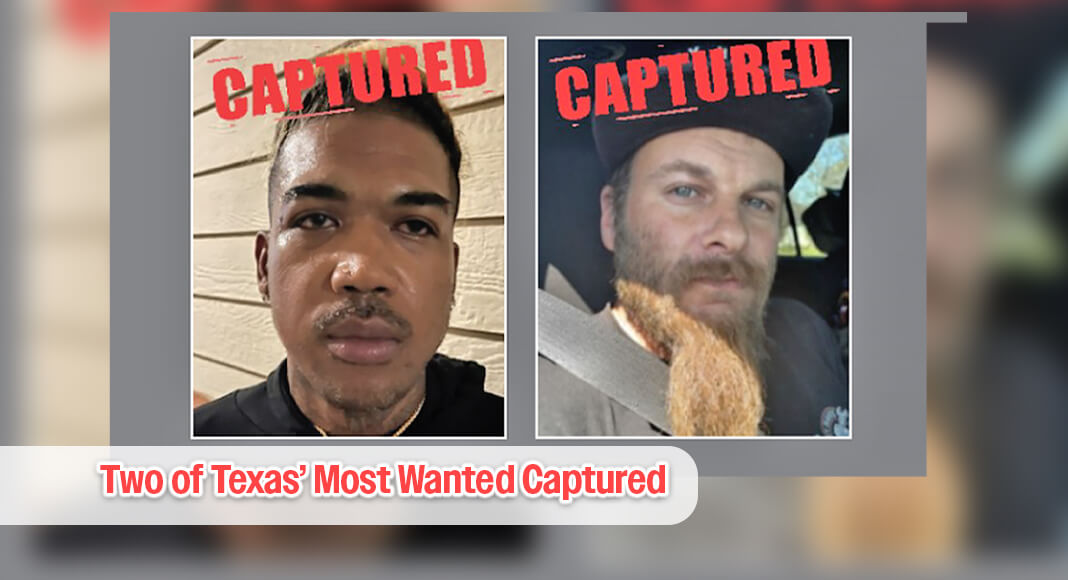 Two of Texas’ 10 Most Wanted are back in custody following their recent arrests. Authorities captured Carl Hegert in Houston on Feb. 18, and Brien Keith Coleman in Waco on Feb. 23. Photo; Texas DPS