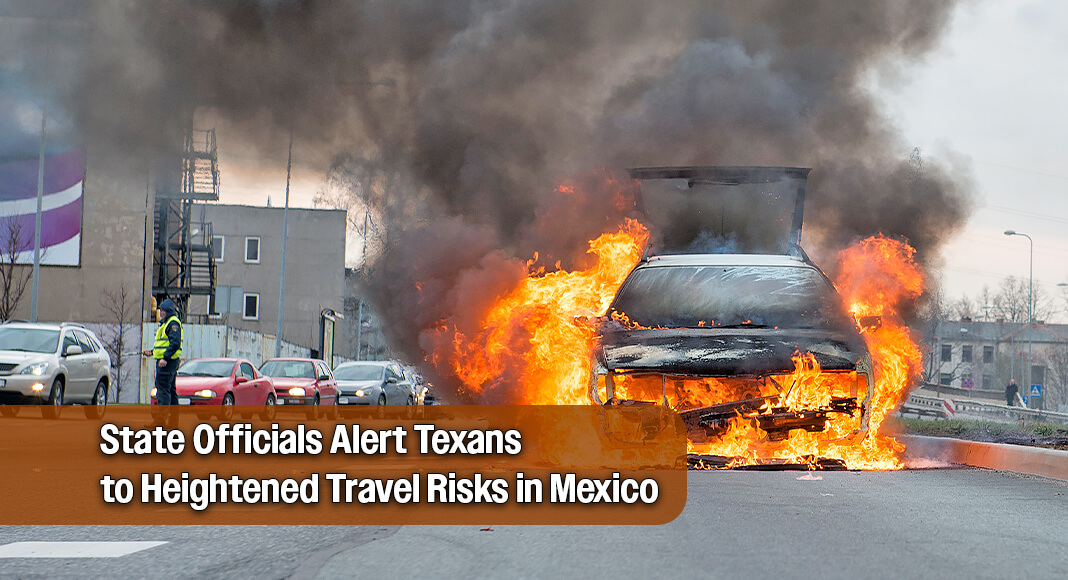 Texas Governor Greg Abbott urges Texans currently in Mexico, as well as those with family members or friends traveling there, to closely follow warnings from the U.S. Department of State amid ongoing security operations, related road blockages, and criminal activity across Mexico. The U.S. Department of State advises U.S. citizens in the following Mexican states to shelter in place until further notice: Baja California, Jalisco, Quintana Roo, and areas of Guanajuato, Guerrero, Michoacan, Nuevo León, and Tamaulipas. Image for illustration purposes