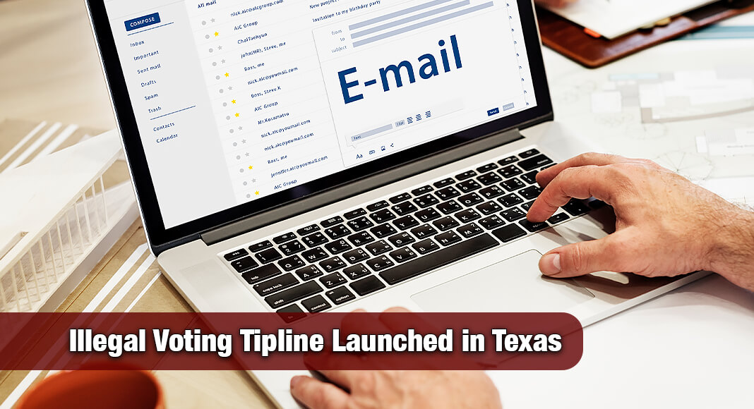 Attorney General Ken Paxton launched an email tip line where the public may report suspected violations of Texas election law and issued a legal advisory on election integrity. Image for illustration purposes