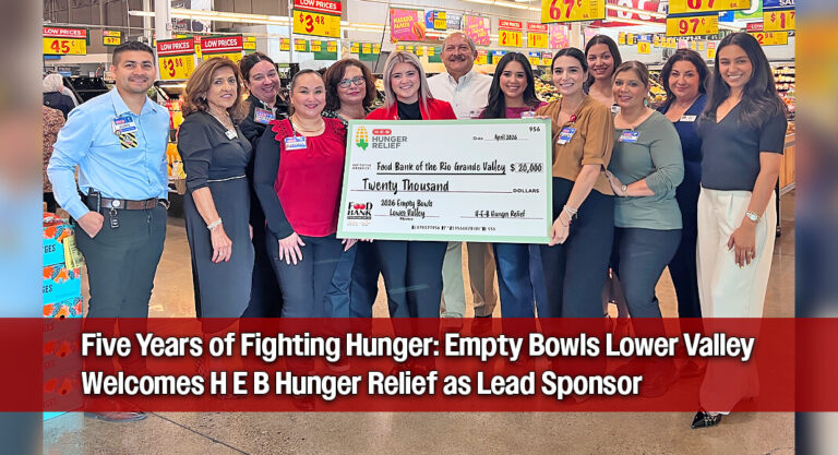 H-E-B Hunger Relief Named Title and Presenting Sponsor of the 5th Empty Bowls Lower Valley