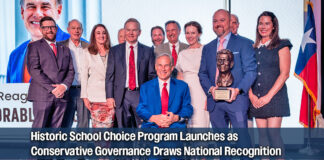 Governor Receives TPPF Ronald Reagan Award for Successful Conservative Stewardship of Texas