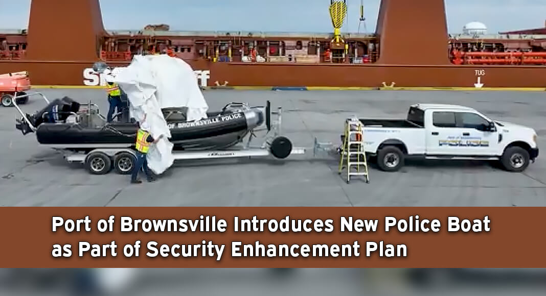 The Port of Brownsville Police & Security Department has expanded its maritime enforcement and emergency response capabilities with the addition of a SAFE 23 Center Console Police Boat. Image: Screenshot of POB Video